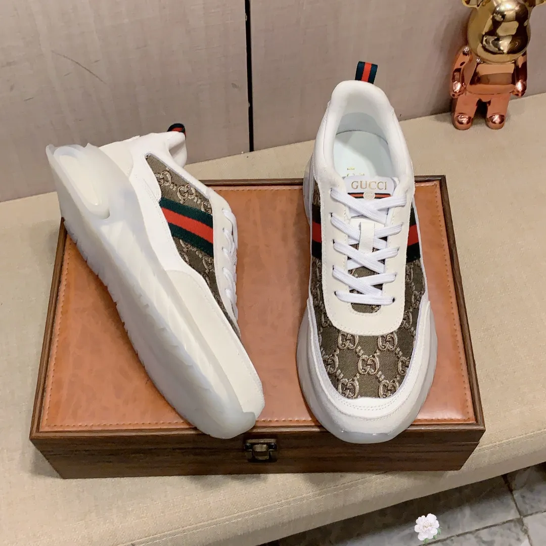 Men's men's shoes💰460💰💰🎩🎩[Lightning][Lightning] "Gucci*" The latest • popular casual shoes, top brand [seduce] luxury ~ purchasing agency, top ~ quality. [Strong] The upper is made of imported breathable cowhide with material ➕ breathable sheepskin feet (•) and fine workmanship. The original stylish and stylish soft rubber wear-resistant and non-slip outsole is light and comfortable on the feet. The real thing looks better when taken in real life. 013: code: 38-44, 4️⃣ colors